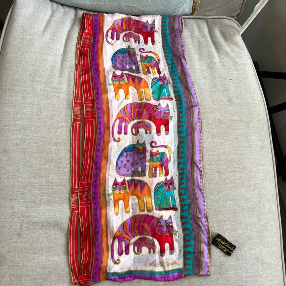 Laurel Burch Silk Cat Scarf